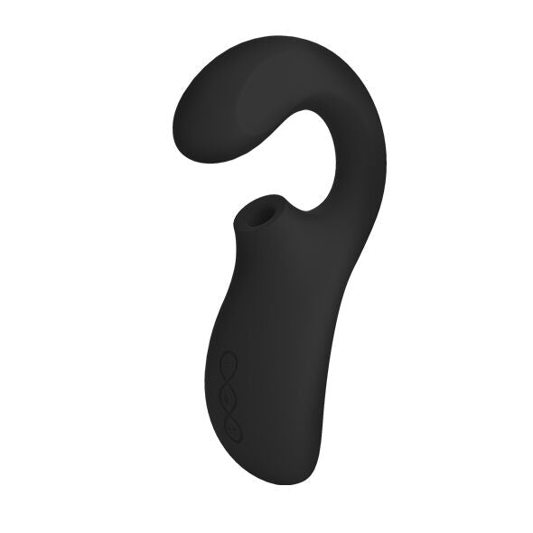 Lelo enigma doble estimulación succión masajeador negro