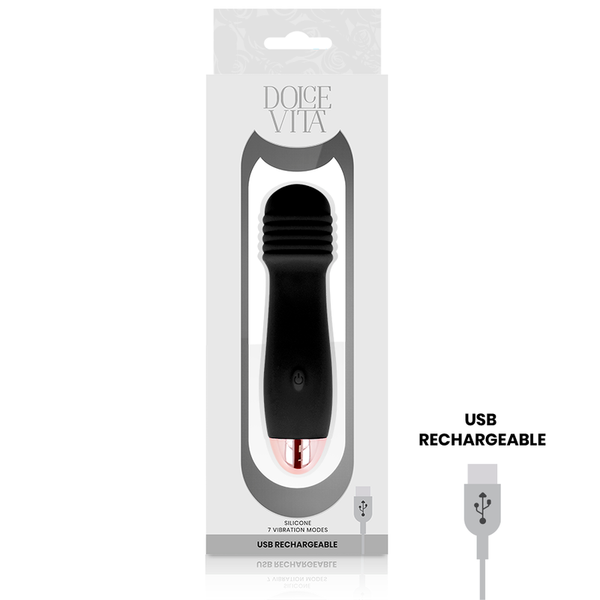 Vibrador recargable tres negro 7 velocidades