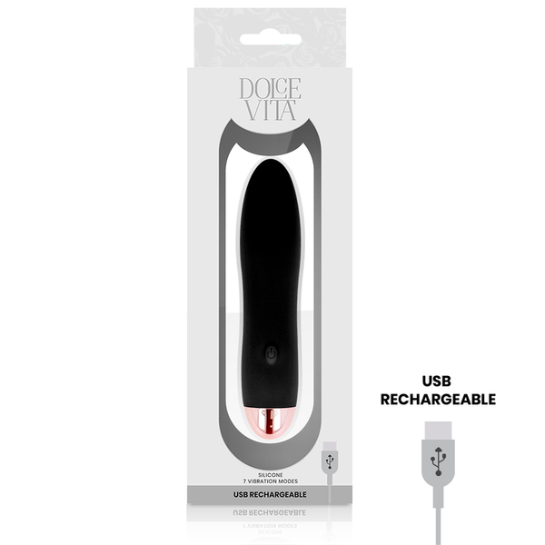 Vibrador recargable four negro 7 velocidades