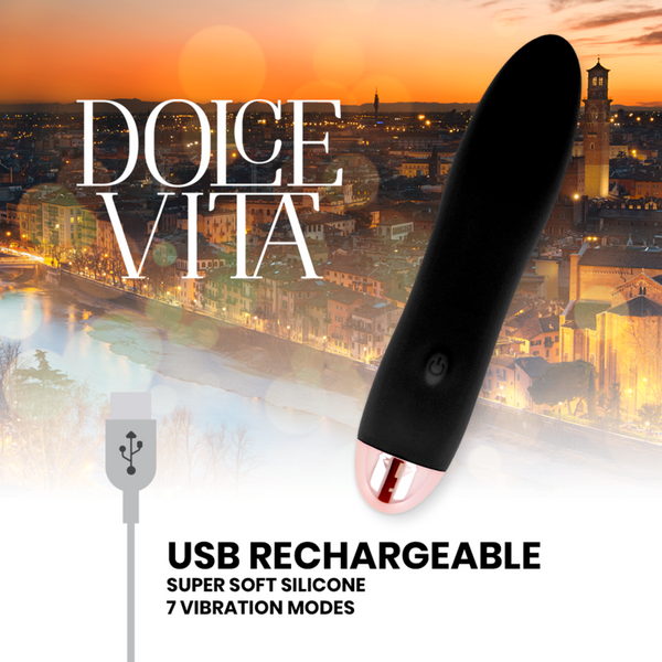 Vibrador recargable four negro 7 velocidades