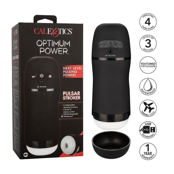 Optimum power masturbador con vibración y succionador