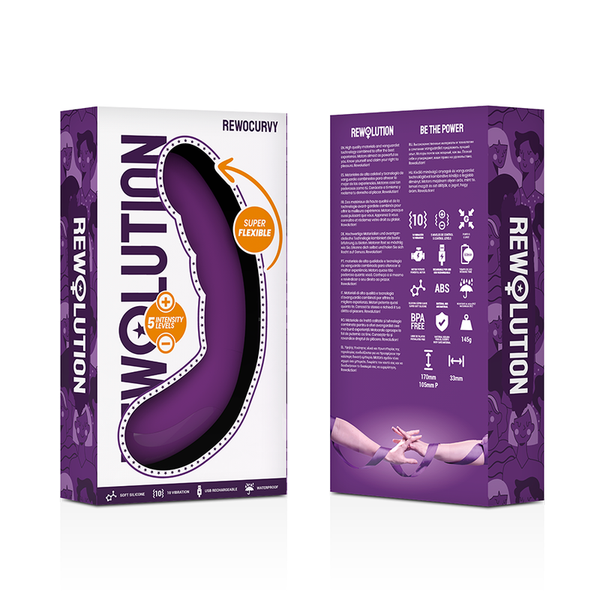 Rewocurvy vibrador flexible recargable