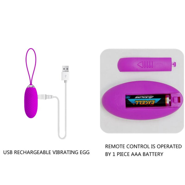 Joanna huevo vibrador control remoto 12 modos
