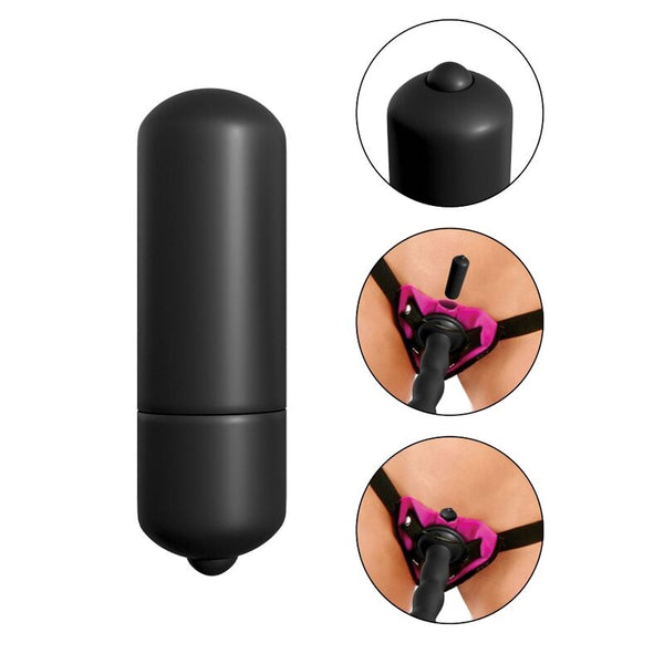 Set de arnés vibrador lila