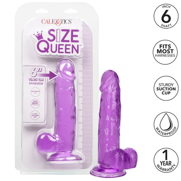 Calexotics size queen dildo lila 15.3 cm