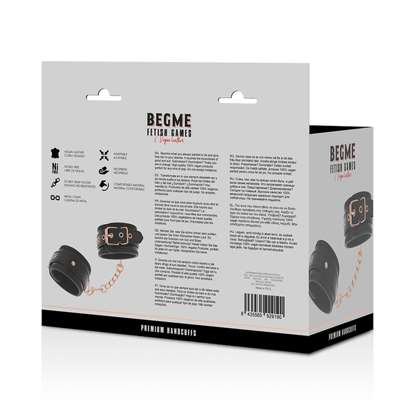 Begme black edition esposas para manos con forro de neopreno