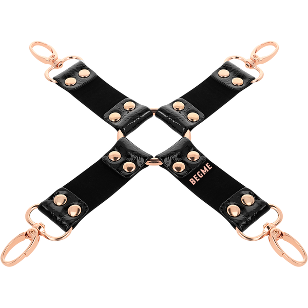 Begme black edition hog tie cuero vegano