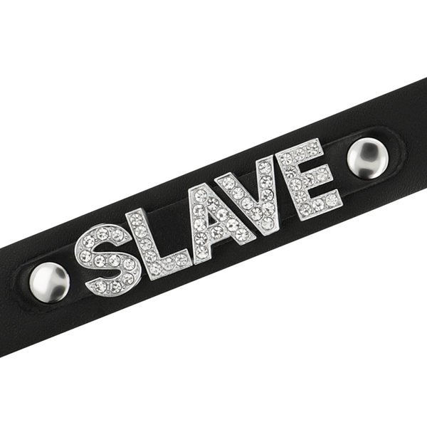 Coquette choker cuero vegano slave