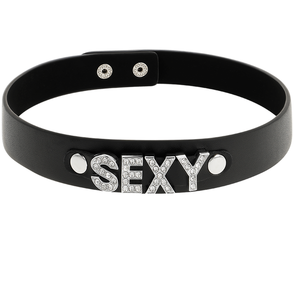 Coquette choker cuero vegano sexy