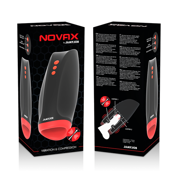 Jamyjob novax masturbador con vibración y compresión