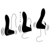 Pulsar masturbador vibrador ajustable con golpeteo en glande