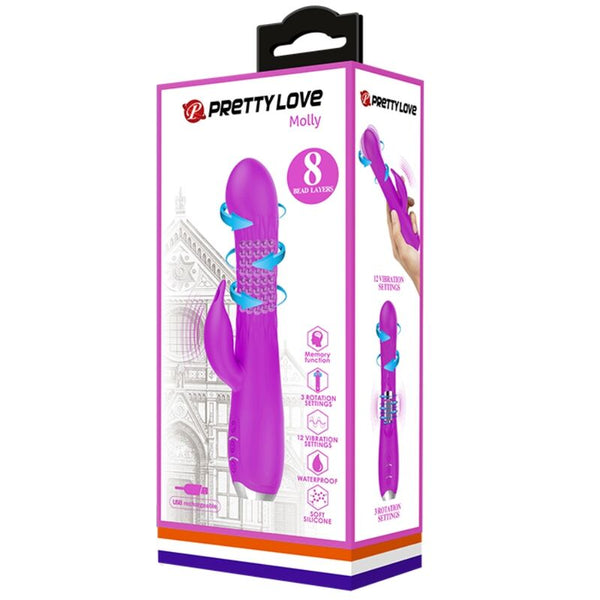 Molly vibrador con rotación recargable