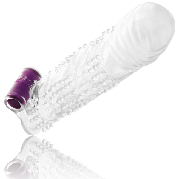 Funda pene texturada con bala vibradora
