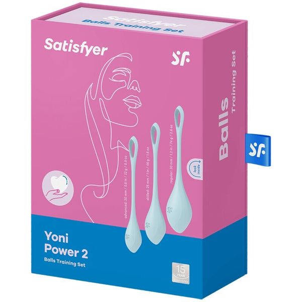 Satisfyer yoni power 2 kit de entrenamiento azul