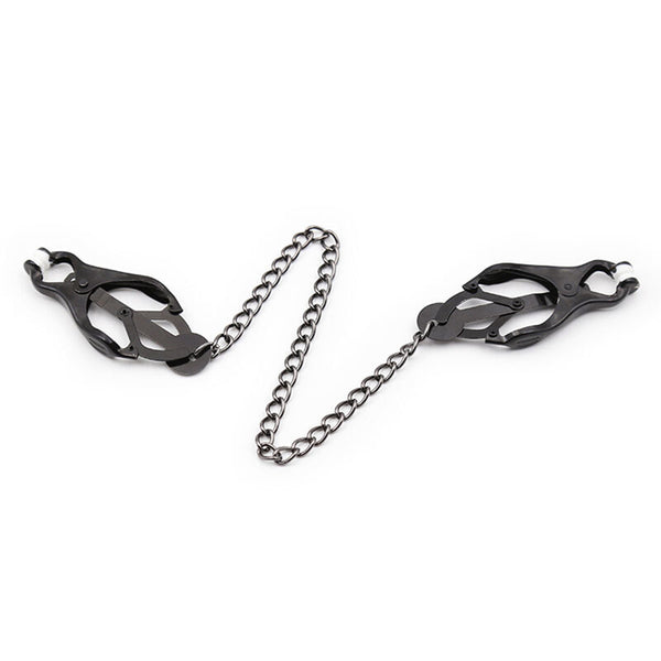 Ohmama pinzas pezones japoneas con cadena negra