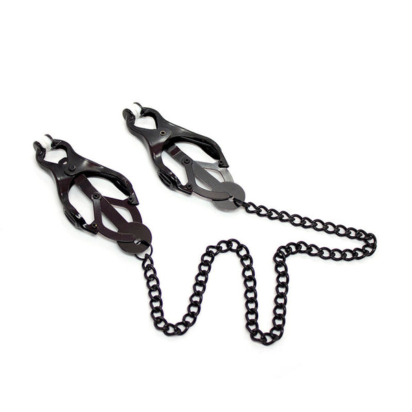 Ohmama pinzas pezones japoneas con cadena negra
