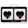 Coquette cubre pezones metal corazones negros