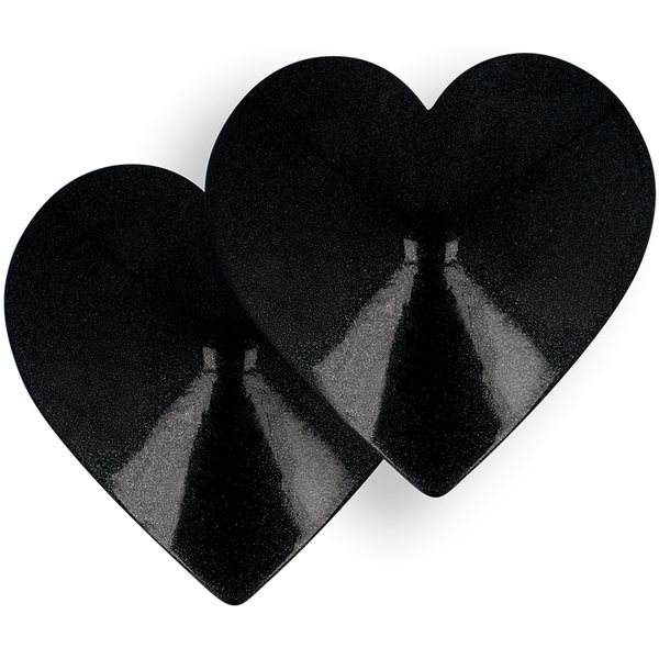 Coquette cubre pezones metal corazones negros