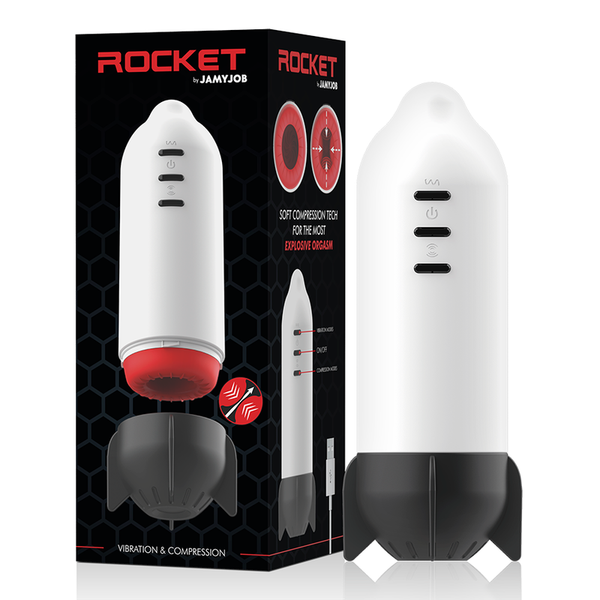 Jamyjob rocket masturbador tecnología soft compression y vibración