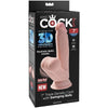King plus 3d dildo swinging balls 15.2 cm natural