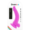 Diversia dildo realístico flexible con vibración lila 21.5 cm o 4.5 cm