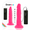 Diversia dildo realístico flexible con vibración rosa 23 cm o 4.3 cm