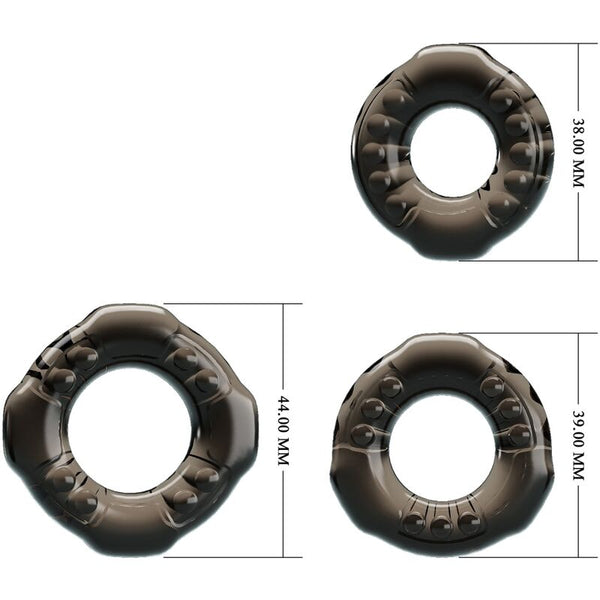 Set de 3 anillos para el pene Yvonne
