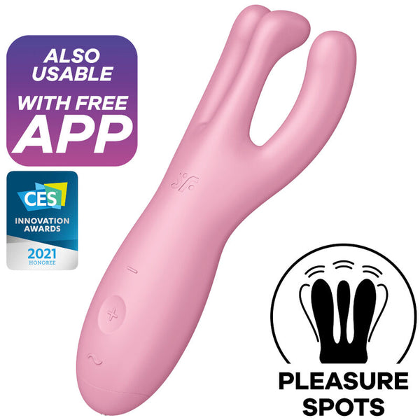 Threesome 4 vibrador app azul