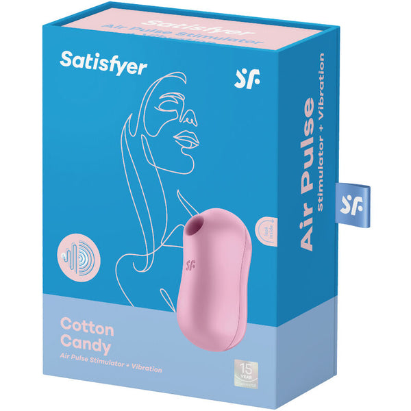 Vibrador rosa satisfyer cotton candy estimulador y