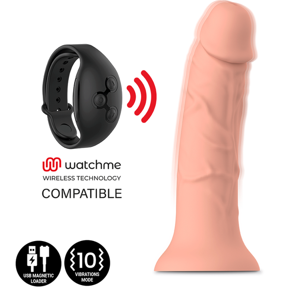 Asher original dildo s vibrador compatible con watchme tecnología inalámbrica