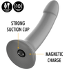 Rune majestic dildo s vibrador compatible con watchme tecnología inalámbrica