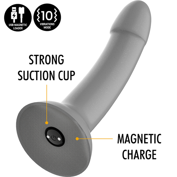 Rune majestic dildo s vibrador compatible con watchme tecnología inalámbrica