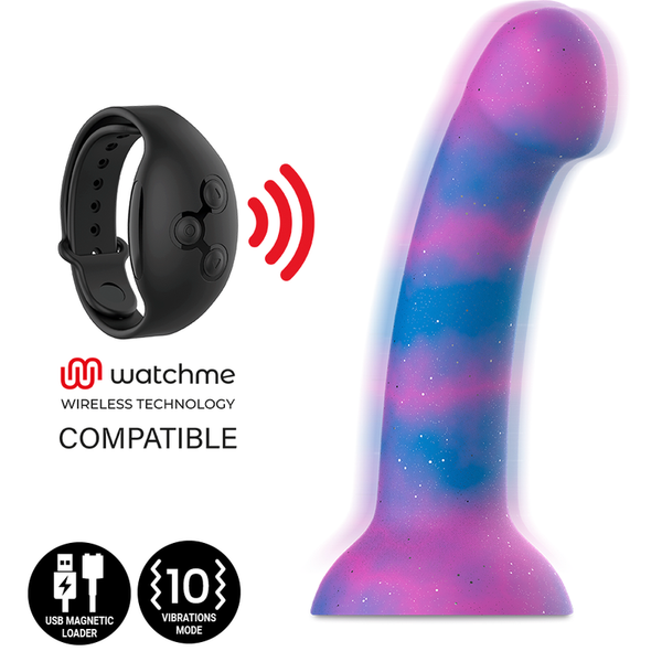 Dion galactic dildo m vibrador compatible con watchme tecnología inalámbrica