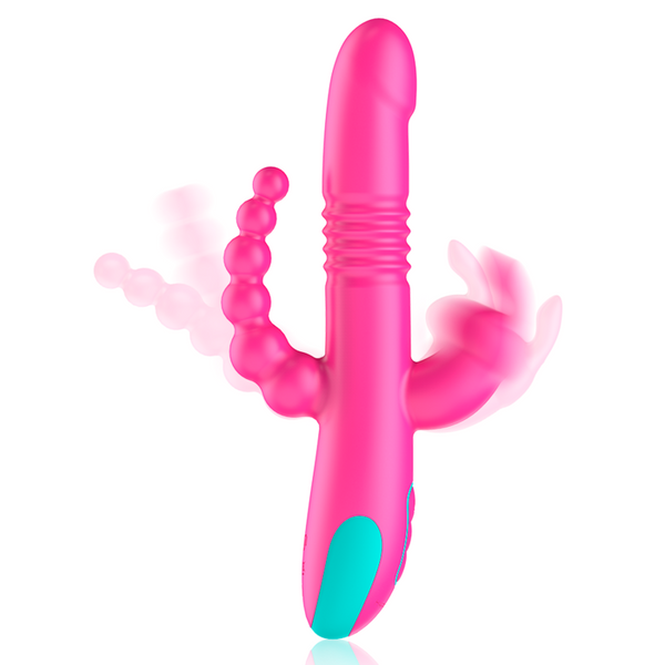 Happy donald triple estimulación anal Punto G y clítoris compatible con watchme tecnología inalámbrica