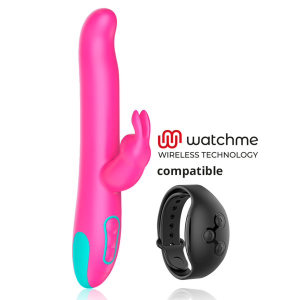 Vibrador rabbit rotador Pluto compatible con WatchMe