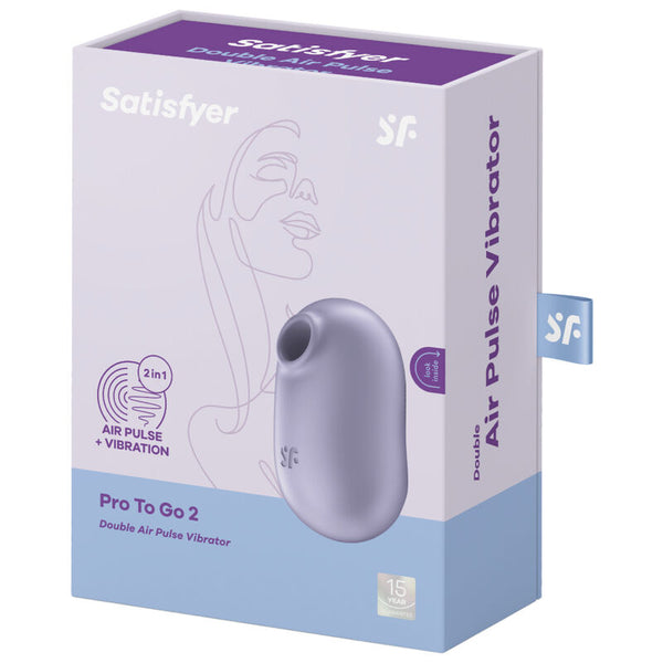 Vibrador doble morado satisfyer pro to go 2 estimulador y