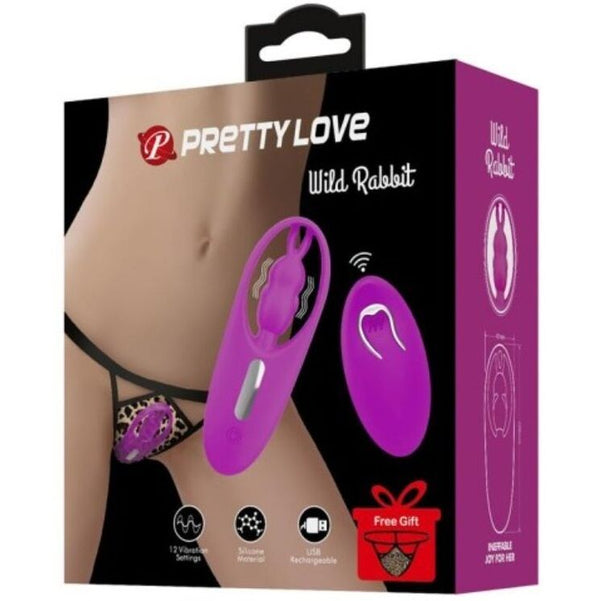 Wild rabbit estimulador para braguita con control remoto lila