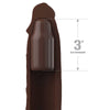 Extensión para el pene con arnés marrón 17,78 cm