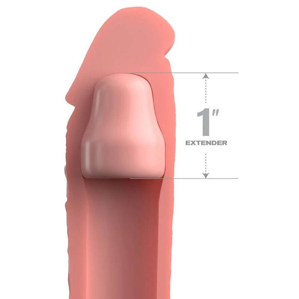 Funda para el pene Pipedreams 17,78 cm con plug de 2,54 cm tono piel