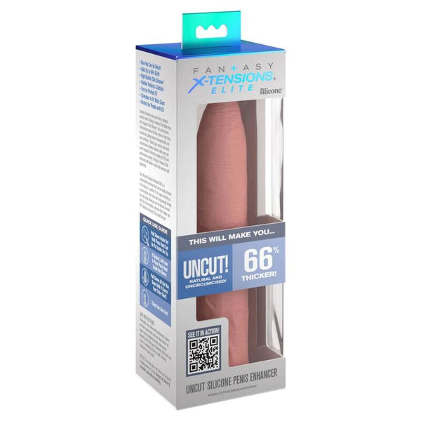 Extensión para el pene Pipedreams 17,78 cm tono piel