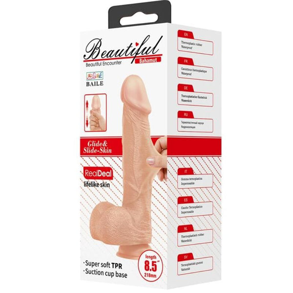 Baile beautiful encounter bahamut dildo realístico flexible 21.8 cm natural