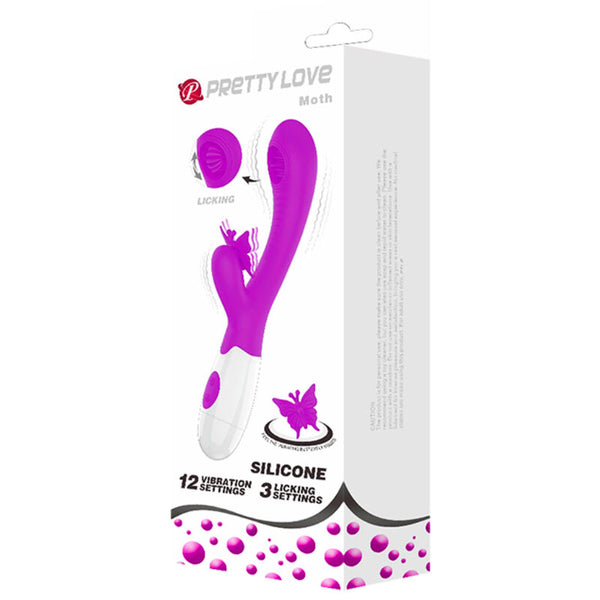 Vibrador Pretty Moth con lengua lila