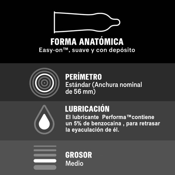 Durex placer prolongado retardante 12 unidades