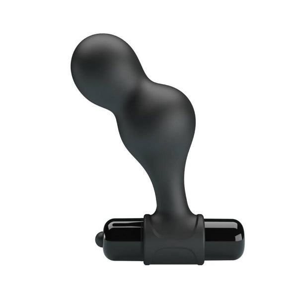 Plug anal vibrador de silicona negro