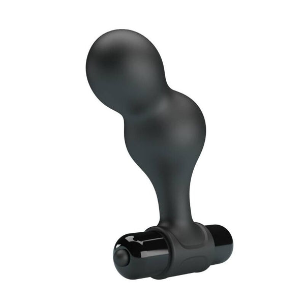 Plug anal vibrador de silicona negro