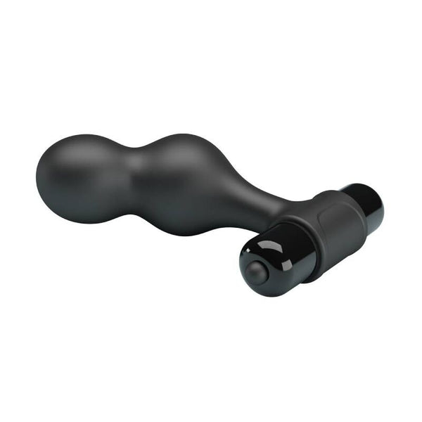Plug anal vibrador de silicona negro