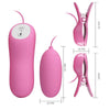 Pretty pinzas con vibración y eletroshock rosa