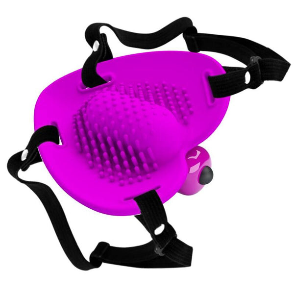 Pretty masajeador de clítoris heartbeat 10 modos de vibración morado