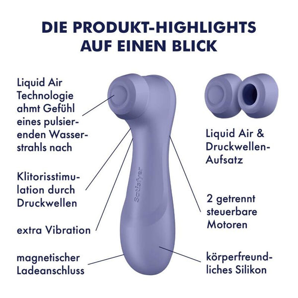 Satisfyer pro 2 generación 3 liquid air technology lila