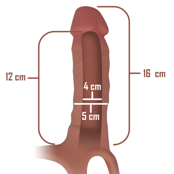 Intense arnés hueco con dildo silicona 16 x 3.5 cm